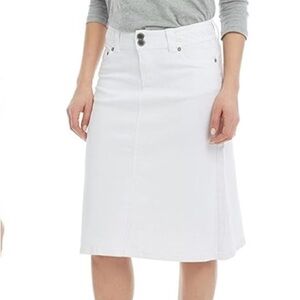 ESTEEZ Knee Length Flary A-Line Stretch Denim Jean Skirt